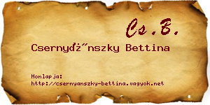 Csernyánszky Bettina névjegykártya