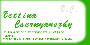 bettina csernyanszky business card